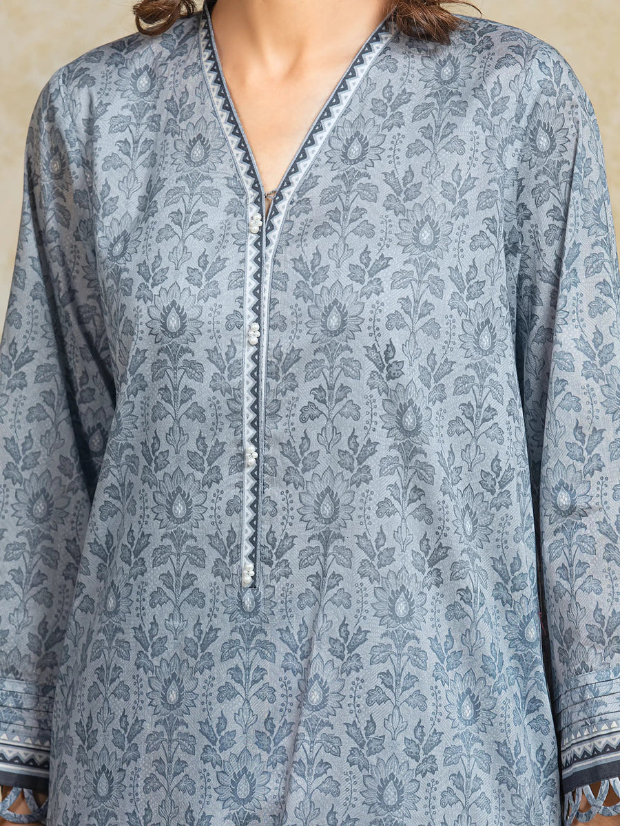 edenrobe Allure Unstitched Printed Khaddar 3Pc Suit EWU5A3-35966