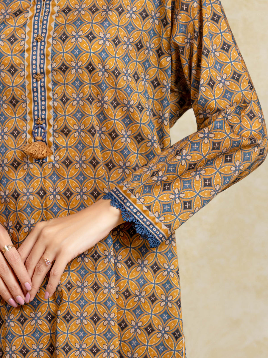 edenrobe Allure Unstitched Printed Khaddar 3Pc Suit EWU5A3-35972
