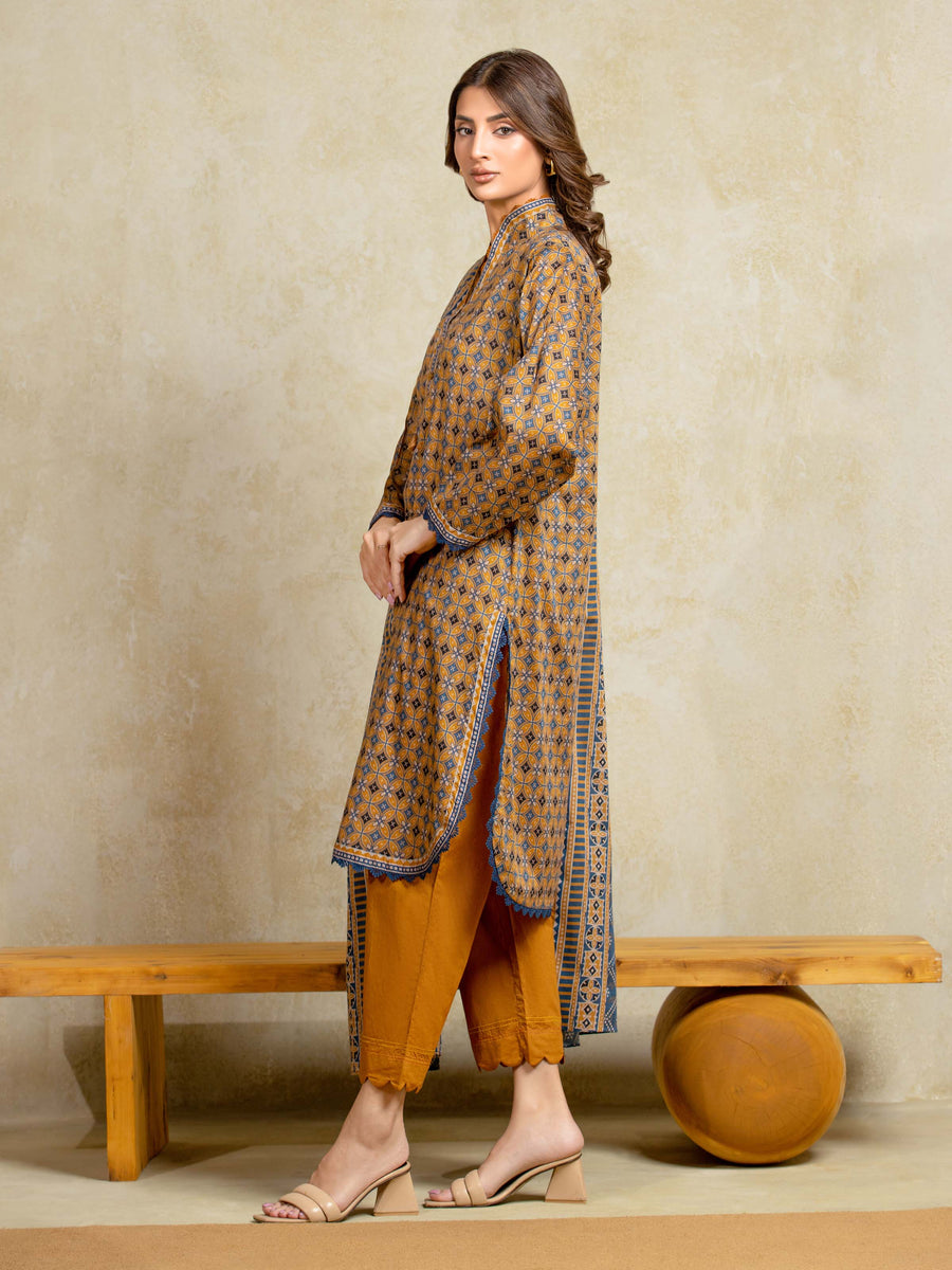 edenrobe Allure Unstitched Printed Khaddar 3Pc Suit EWU5A3-35972