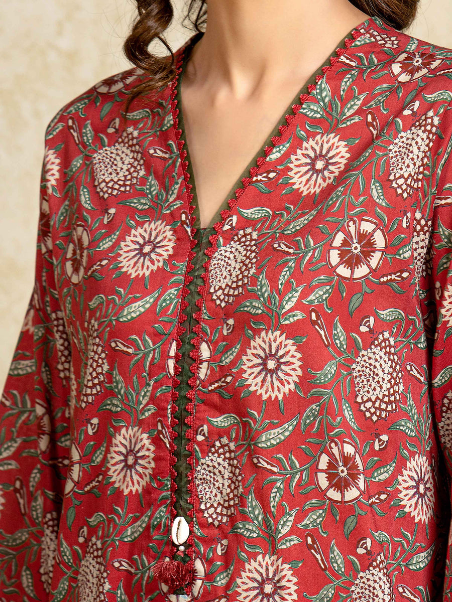 edenrobe Allure Unstitched Printed Khaddar 3Pc Suit EWU5A3-35973