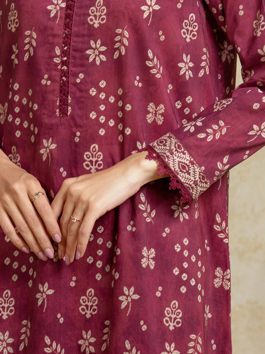 edenrobe Allure Unstitched Printed Khaddar 3Pc Suit EWU5A3-35974