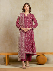 edenrobe Allure Unstitched Printed Khaddar 3Pc Suit EWU5A3-35974