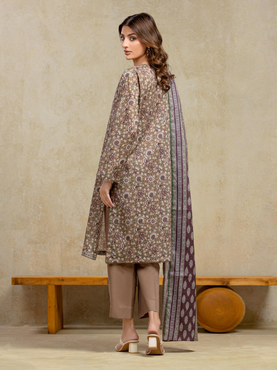 edenrobe Allure Unstitched Printed Khaddar 3Pc Suit EWU5A3-35978