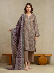 edenrobe Allure Unstitched Printed Khaddar 3Pc Suit EWU5A3-35978