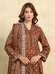 edenrobe Allure Unstitched Printed Khaddar 3Pc Suit EWU5A3-35981