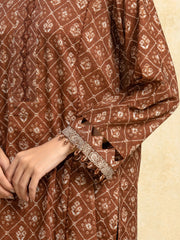 edenrobe Allure Unstitched Printed Khaddar 3Pc Suit EWU5A3-35981