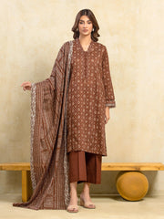 edenrobe Allure Unstitched Printed Khaddar 3Pc Suit EWU5A3-35981