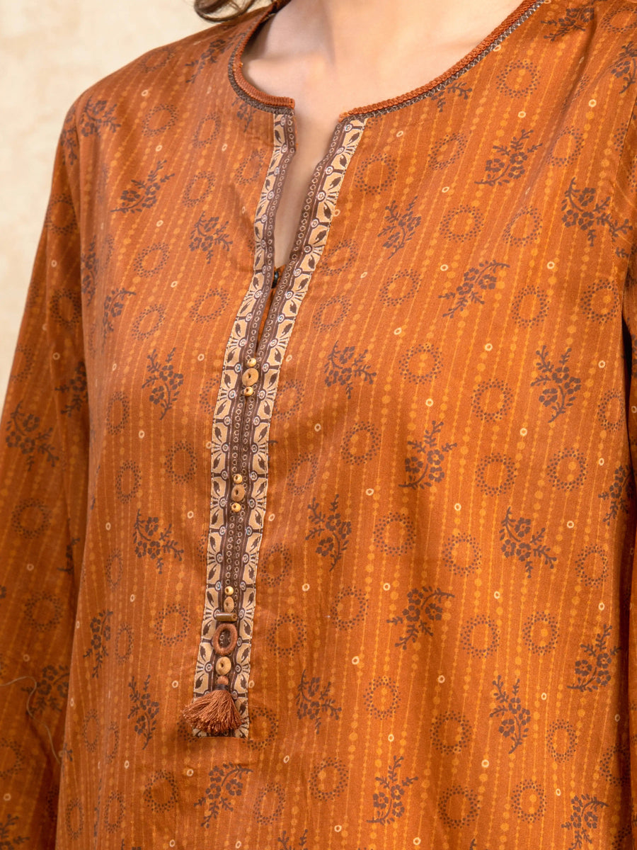 edenrobe Allure Unstitched Printed Khaddar 3Pc Suit EWU5A3-35983