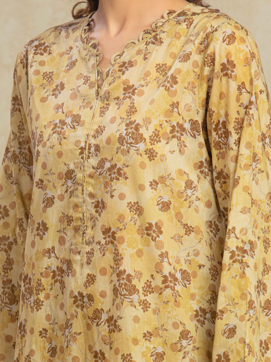 edenrobe Allure Unstitched Printed Khaddar 3Pc Suit EWU5A3-35984