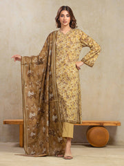 edenrobe Allure Unstitched Printed Khaddar 3Pc Suit EWU5A3-35984