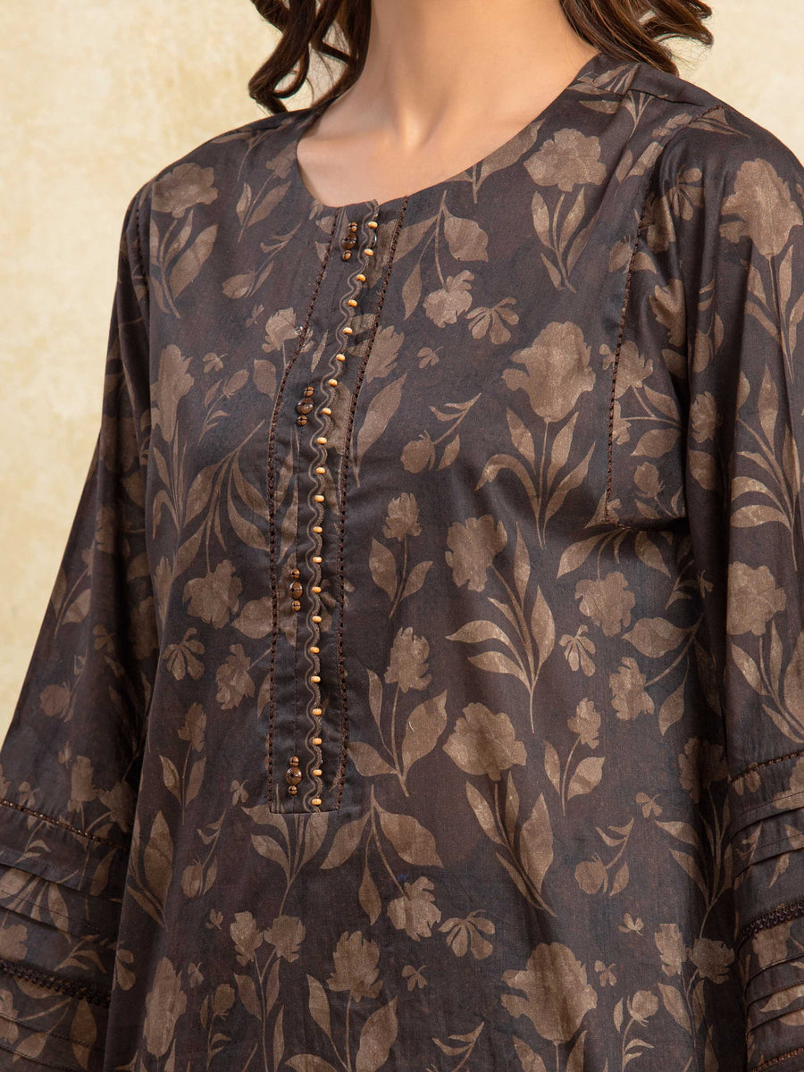 edenrobe Allure Unstitched Printed Khaddar 3Pc Suit EWU5A3-35990