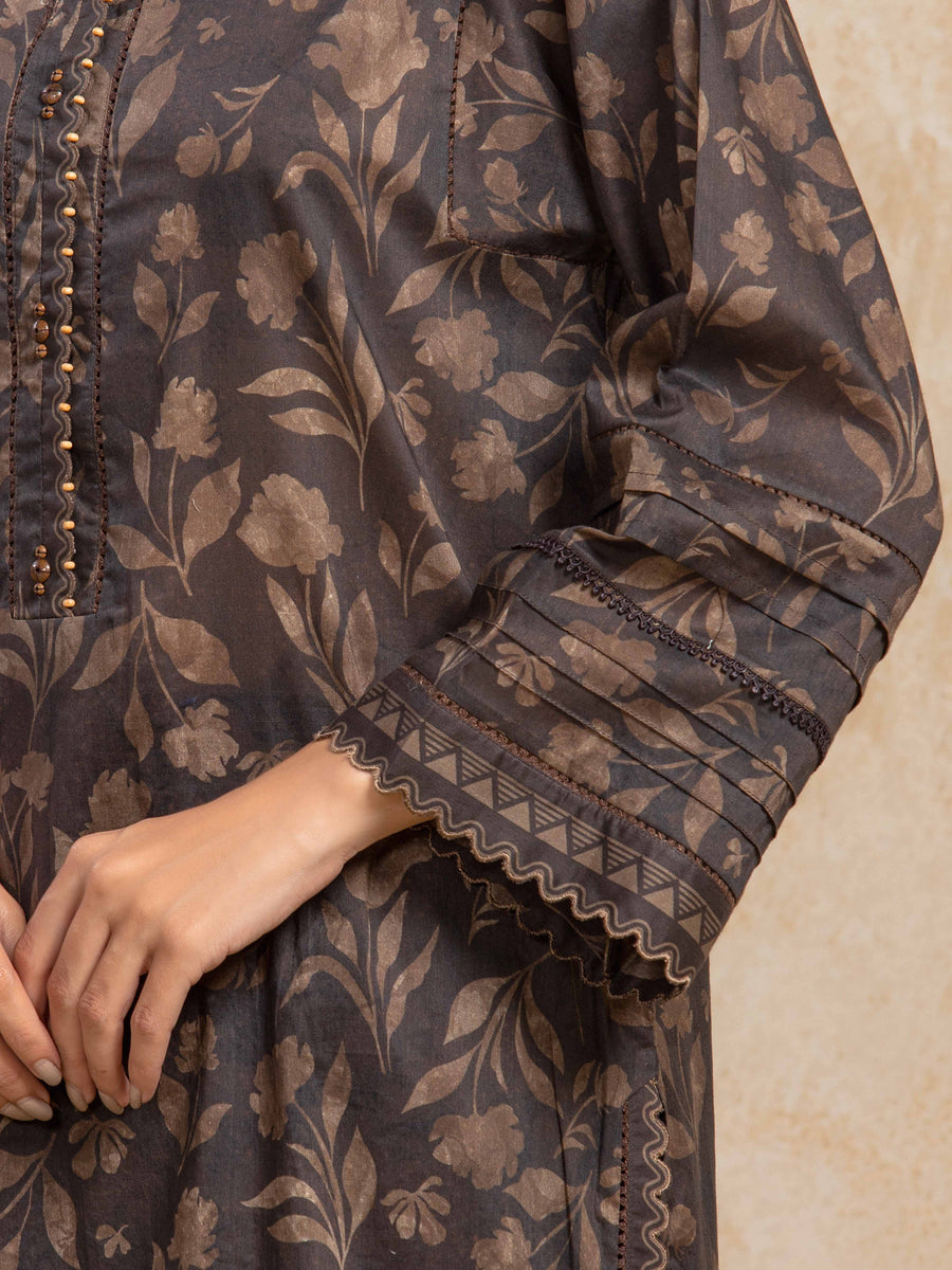 edenrobe Allure Unstitched Printed Khaddar 3Pc Suit EWU5A3-35990