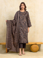 edenrobe Allure Unstitched Printed Khaddar 3Pc Suit EWU5A3-35990