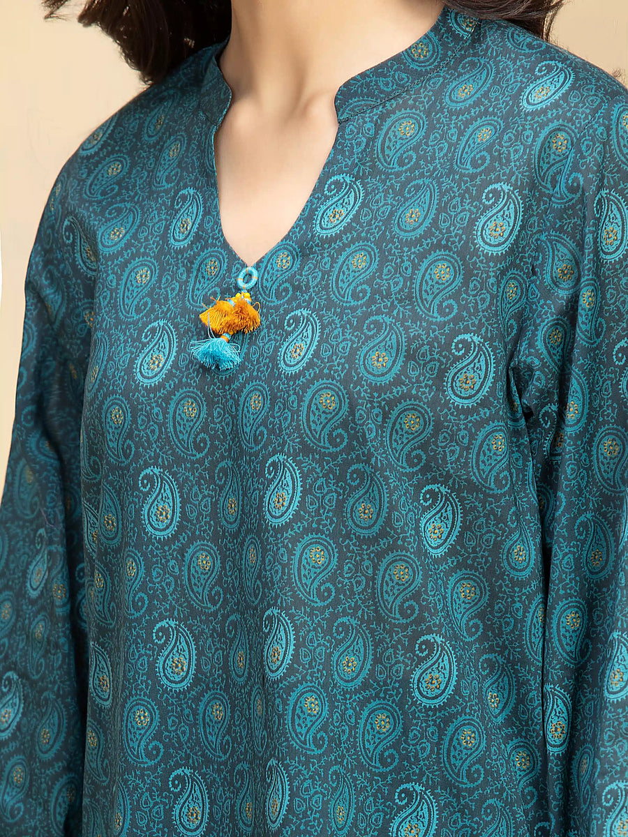 edenrobe Allure Unstitched Printed Khaddar 3Pc Suit EWU5A3-35992