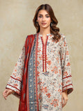 edenrobe Allure Unstitched Printed Khaddar 3Pc Suit EWU5A3-35993