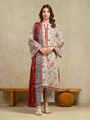 edenrobe Allure Unstitched Printed Khaddar 3Pc Suit EWU5A3-35993
