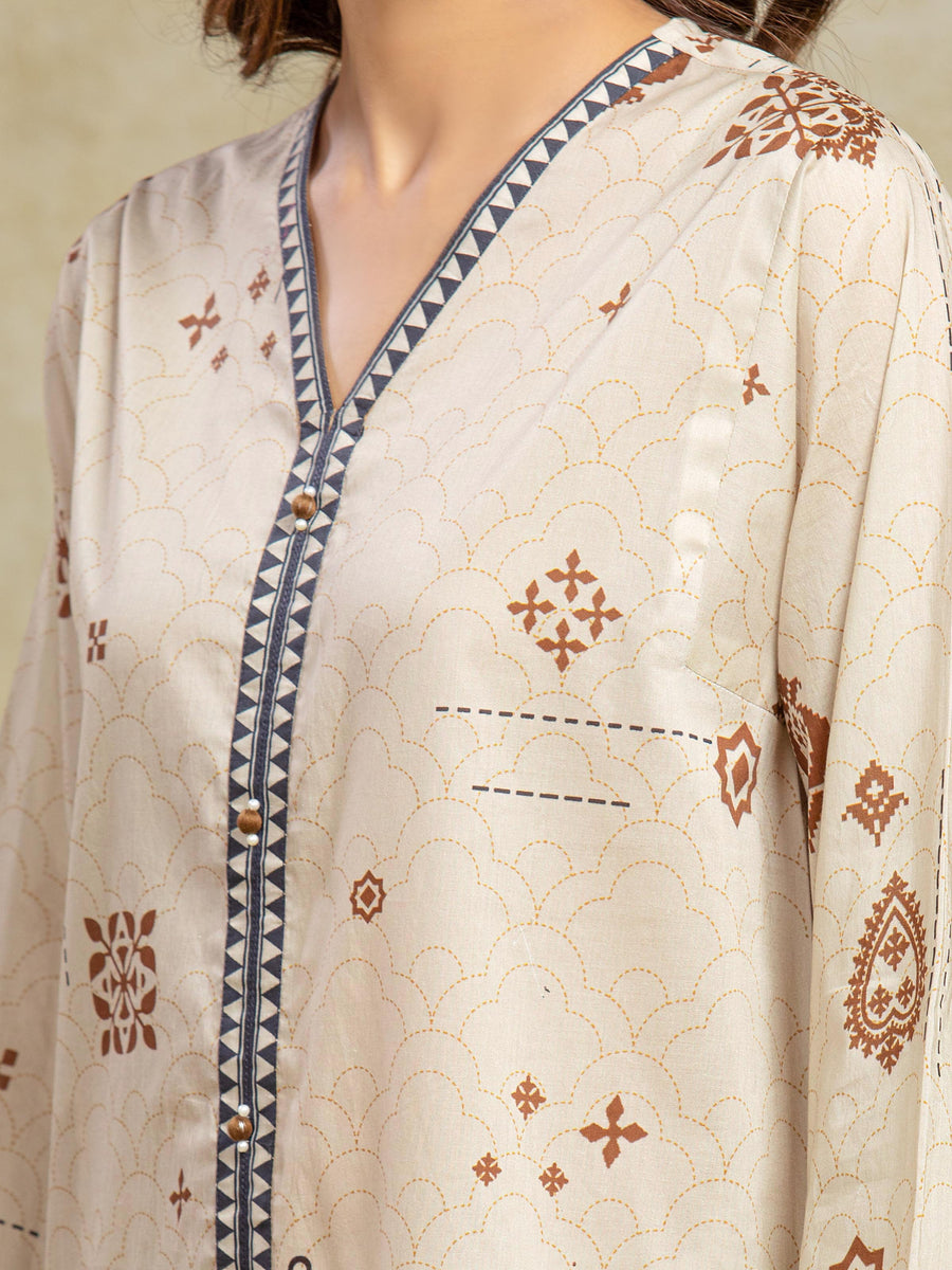 edenrobe Allure Unstitched Printed Khaddar 3Pc Suit EWU5A3-35995