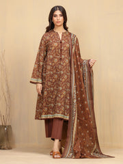 edenrobe Allure Unstitched Printed Khaddar 3Pc Suit EWU5A3-35997