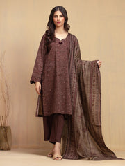 edenrobe Allure Unstitched Printed Khaddar 3Pc Suit EWU5A3-36002