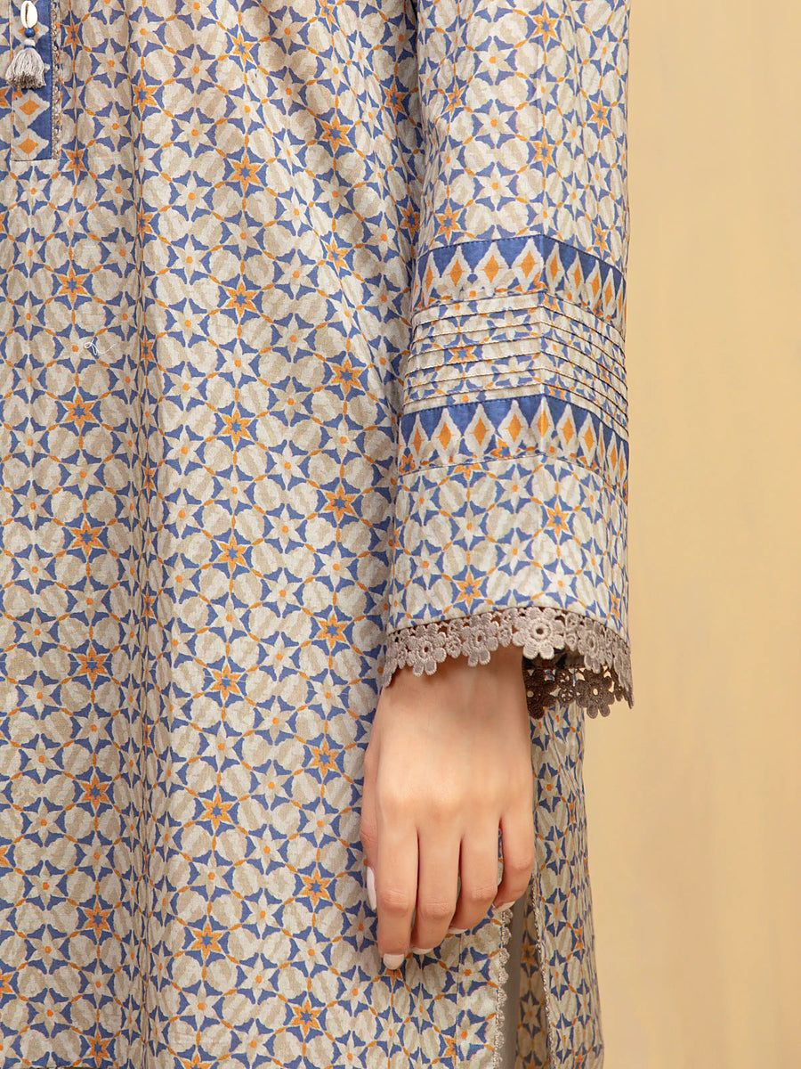 edenrobe Allure Unstitched Printed Khaddar 3Pc Suit EWU5A3-36003