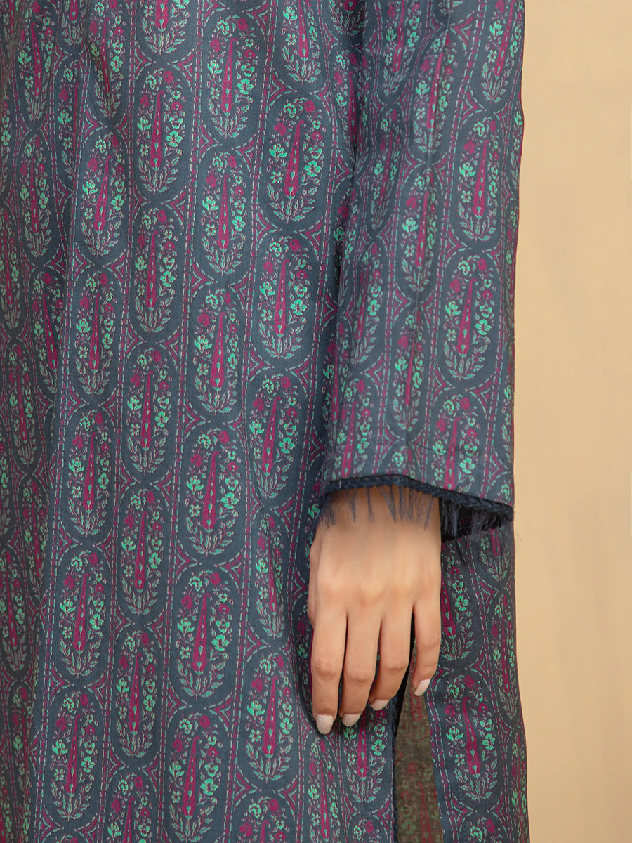 edenrobe Allure Unstitched Printed Khaddar 3Pc Suit EWU5A3-36006
