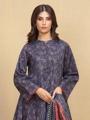 edenrobe Allure Unstitched Printed Khaddar 3Pc Suit EWU5A3-36007