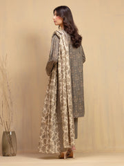 edenrobe Allure Unstitched Printed Khaddar 3Pc Suit EWU5A3-36008