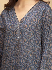 edenrobe Allure Unstitched Printed Khaddar 3Pc Suit EWU5A3-36009