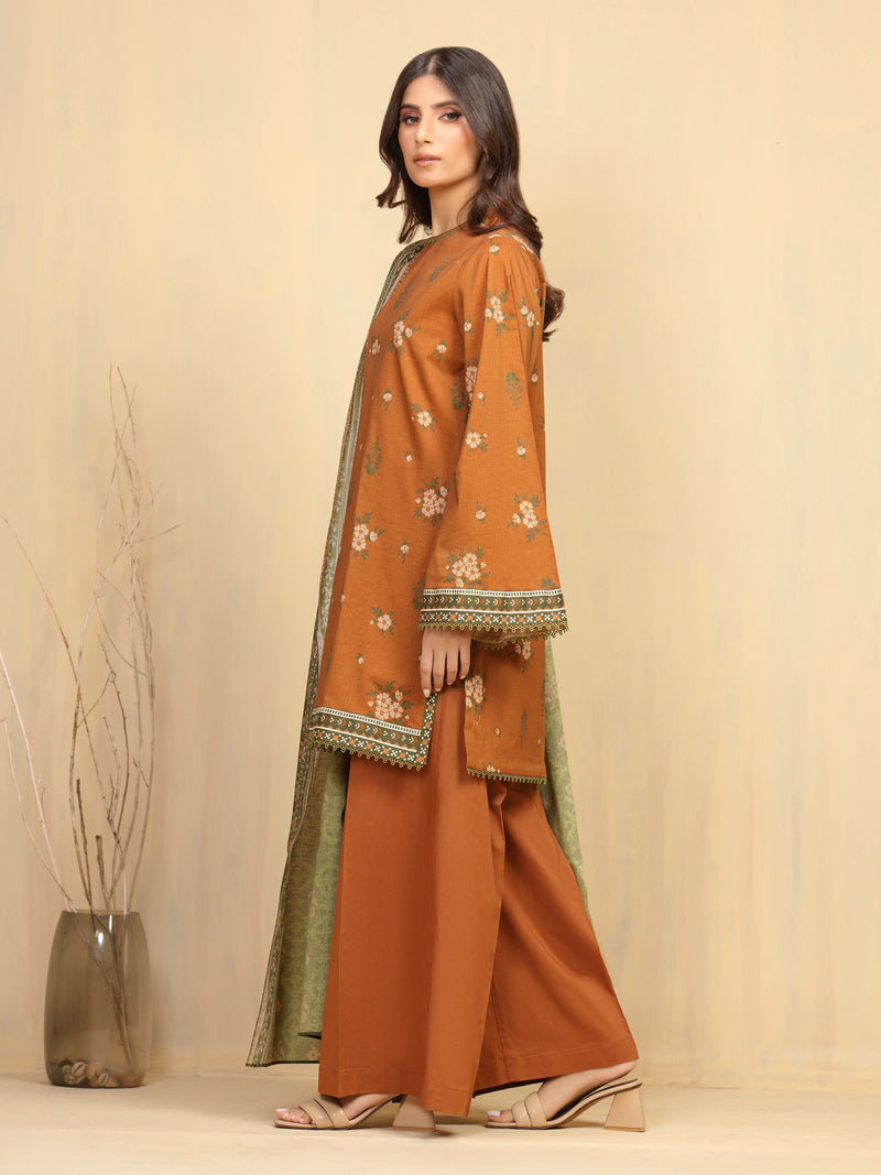 edenrobe Allure Unstitched Printed Khaddar 3Pc Suit EWU5A3-36010