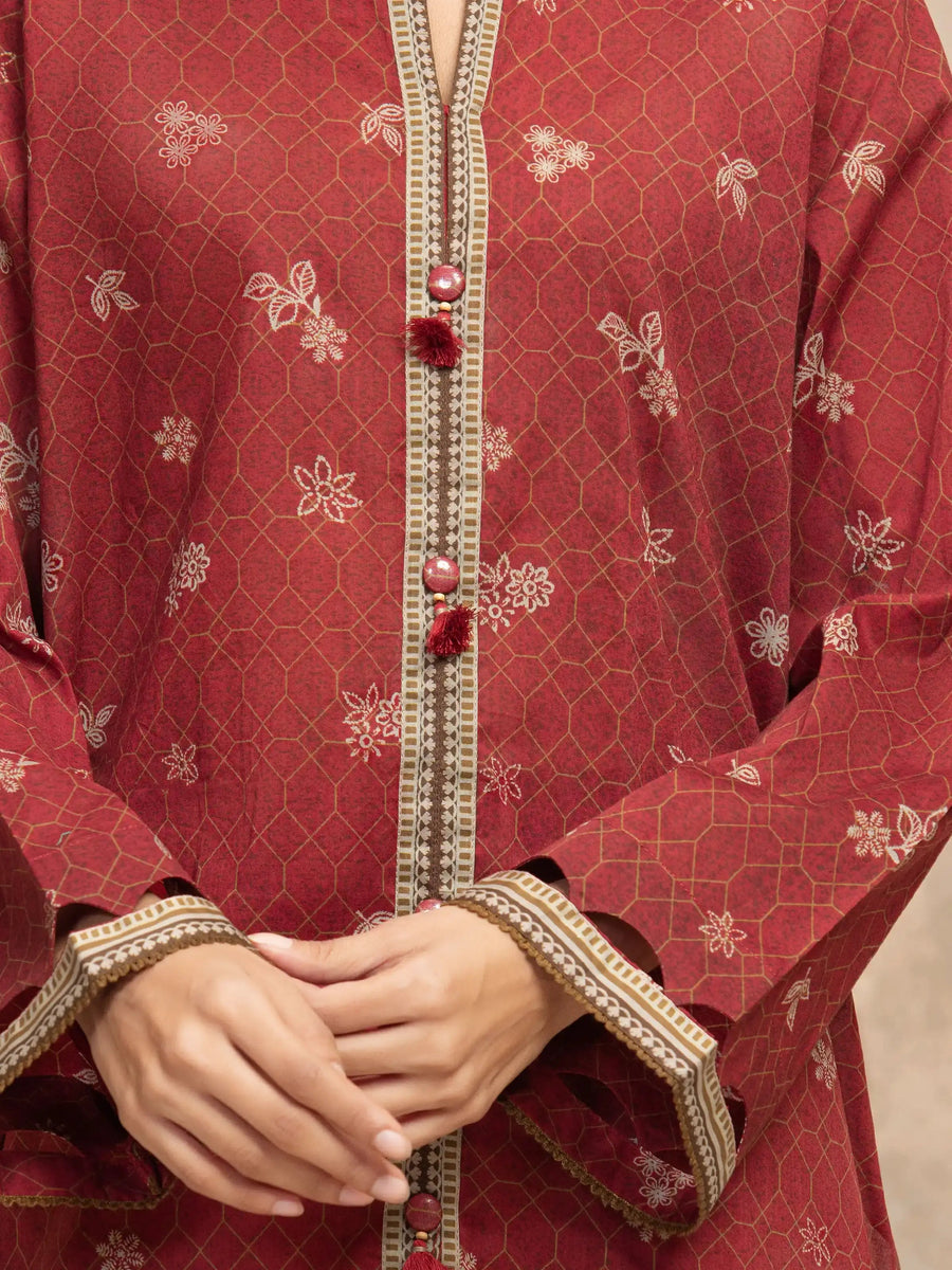 edenrobe Allure Unstitched Printed Khaddar 3Pc Suit EWU5A3-36012