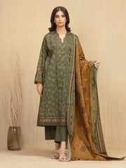 edenrobe Allure Unstitched Printed Khaddar 3Pc Suit EWU5A3-36013