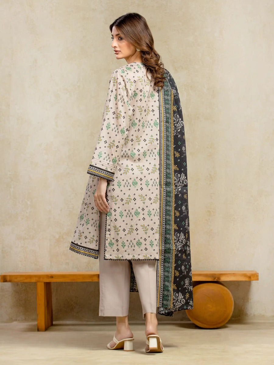 edenrobe Allure Unstitched Printed Khaddar 3Pc Suit EWU5A3-36014