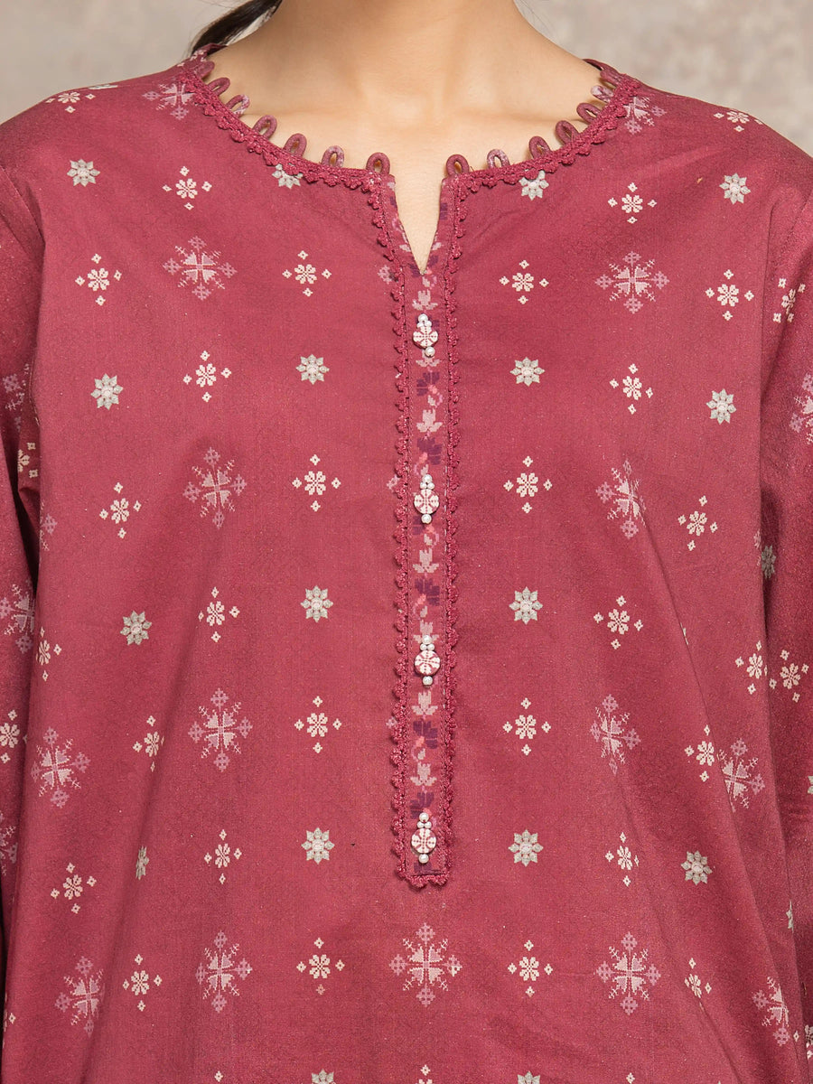 edenrobe Allure Unstitched Printed Khaddar 3Pc Suit EWU5A3-36015