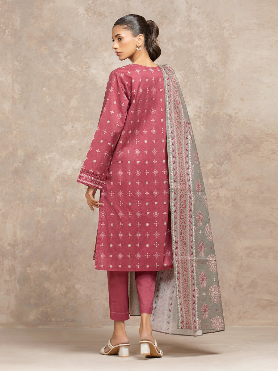 edenrobe Allure Unstitched Printed Khaddar 3Pc Suit EWU5A3-36015