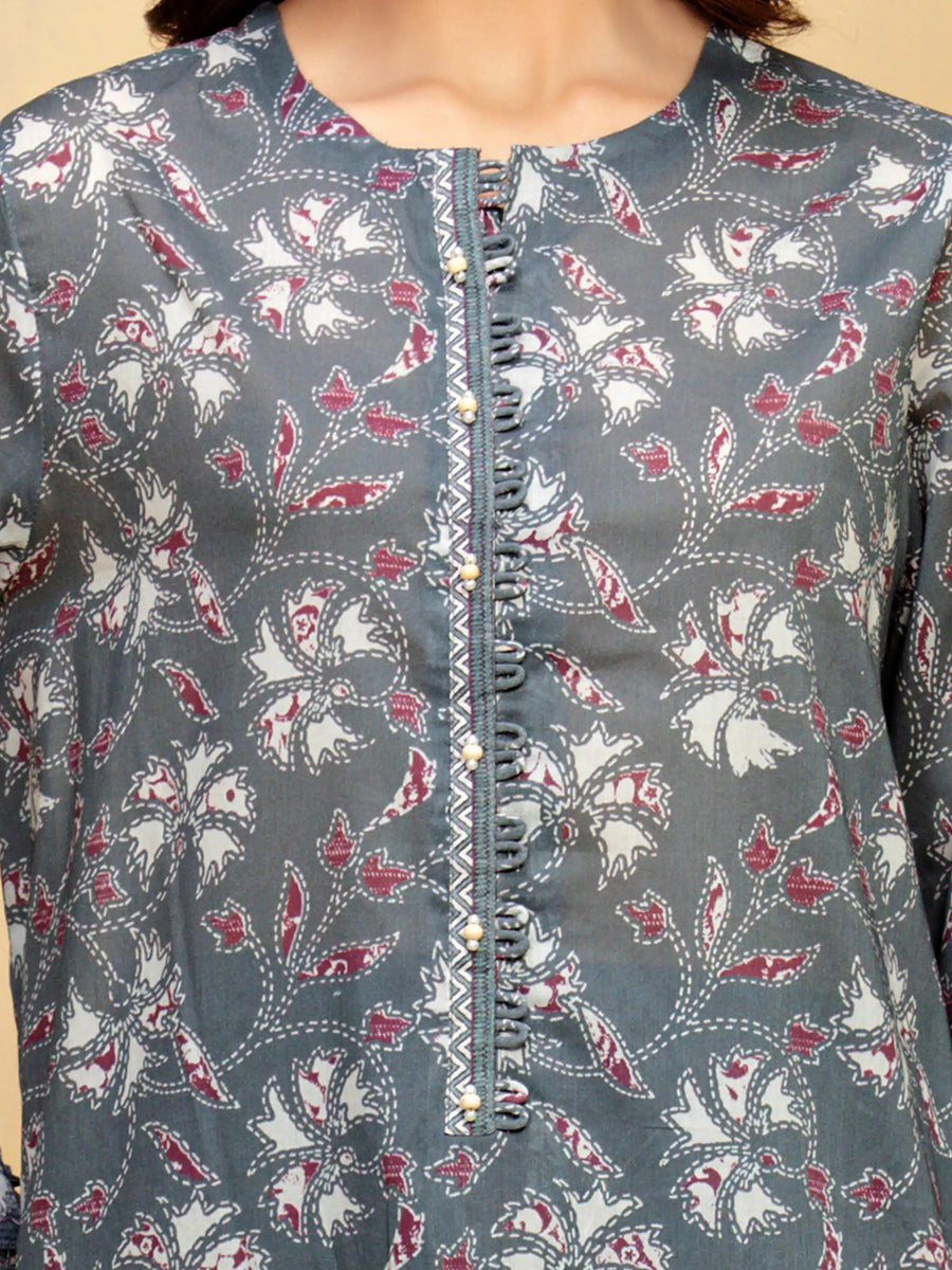 edenrobe Allure Unstitched Printed Khaddar 3Pc Suit EWU5A3-36020