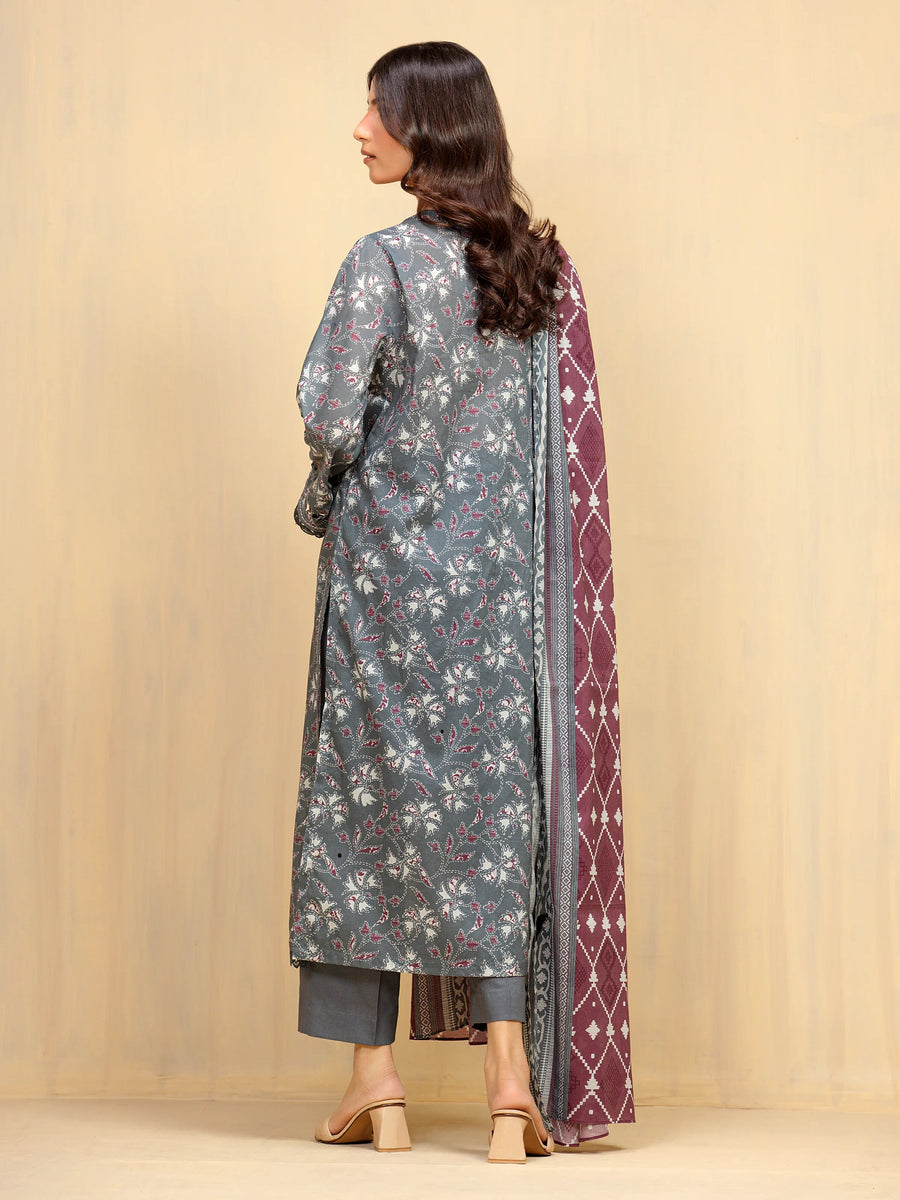 edenrobe Allure Unstitched Printed Khaddar 3Pc Suit EWU5A3-36020