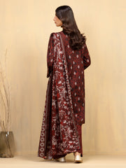edenrobe Allure Unstitched Printed Khaddar 3Pc Suit EWU5A3-36021