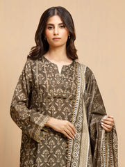 edenrobe Allure Unstitched Printed Khaddar 3Pc Suit EWU5A3-36022