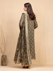 edenrobe Allure Unstitched Printed Khaddar 3Pc Suit EWU5A3-36022