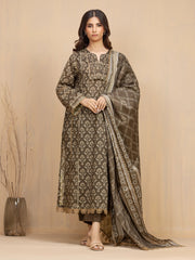 edenrobe Allure Unstitched Printed Khaddar 3Pc Suit EWU5A3-36022