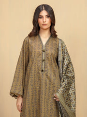 edenrobe Allure Unstitched Printed Khaddar 3Pc Suit EWU5A3-36024