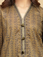 edenrobe Allure Unstitched Printed Khaddar 3Pc Suit EWU5A3-36024