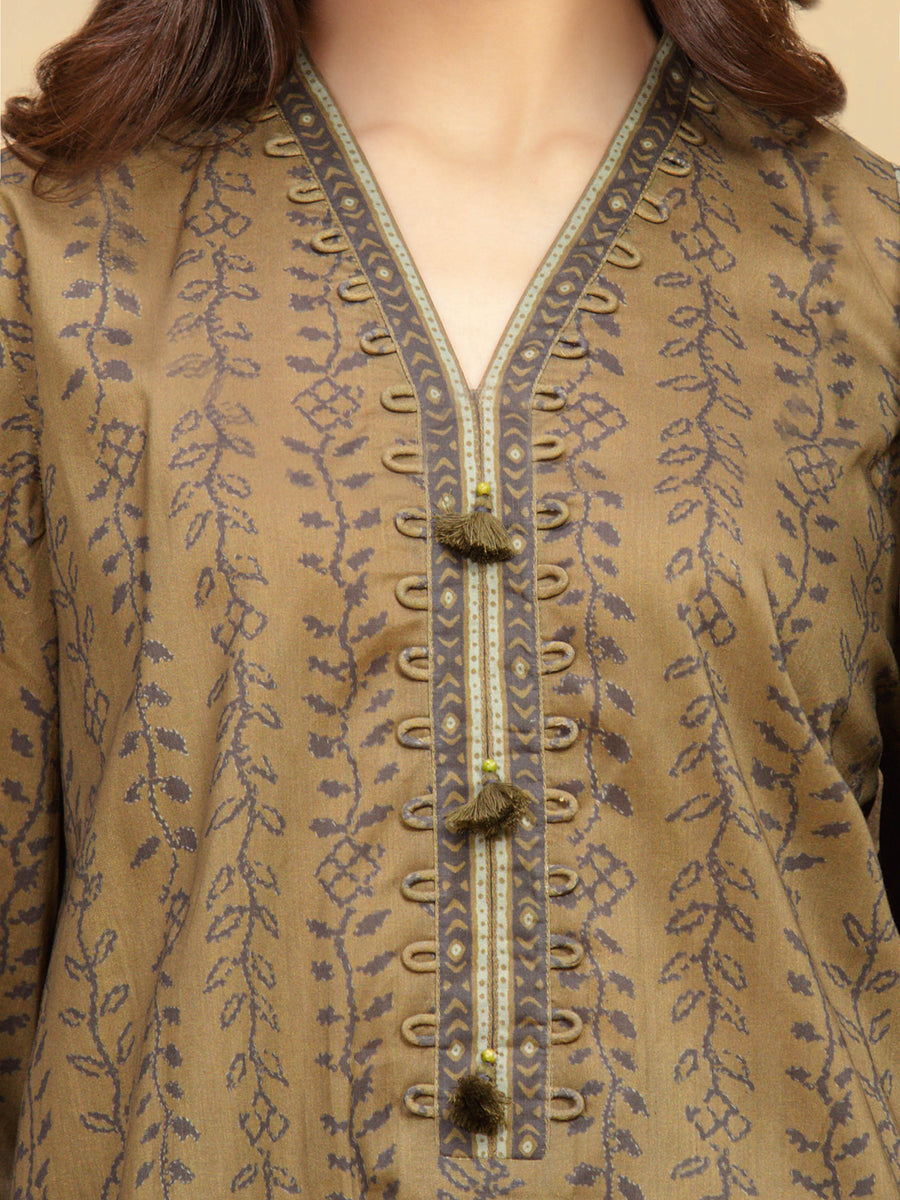 edenrobe Allure Unstitched Printed Khaddar 3Pc Suit EWU5A3-36024