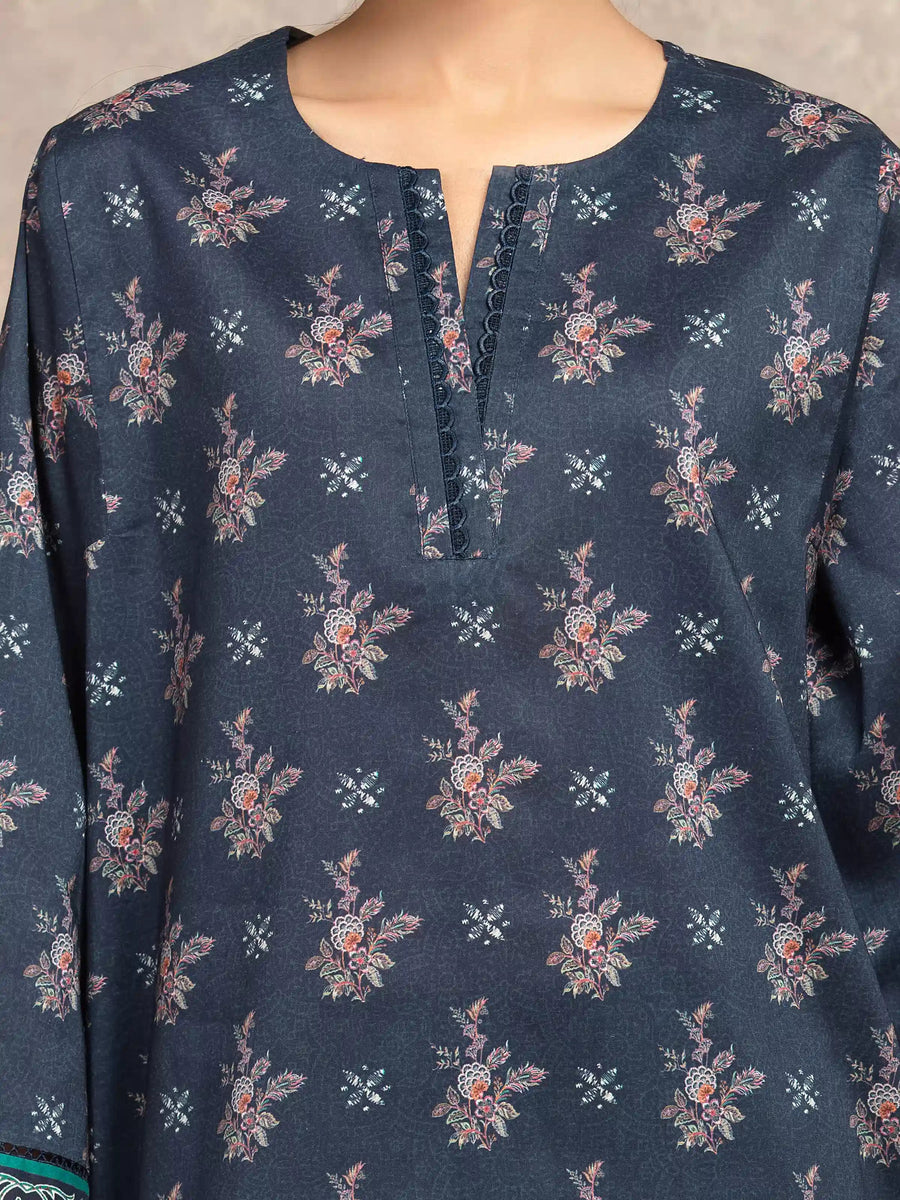 edenrobe Allure Unstitched Printed Khaddar 3Pc Suit EWU5A3-36026