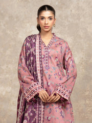 edenrobe Allure Unstitched Printed Khaddar 3Pc Suit EWU5A3-36027