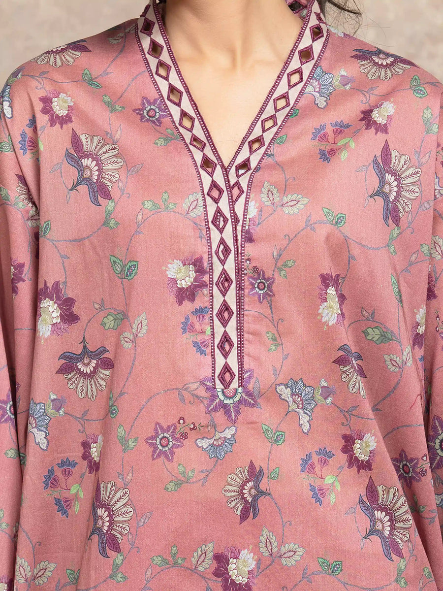 edenrobe Allure Unstitched Printed Khaddar 3Pc Suit EWU5A3-36027