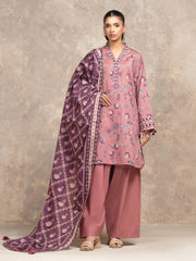 edenrobe Allure Unstitched Printed Khaddar 3Pc Suit EWU5A3-36027