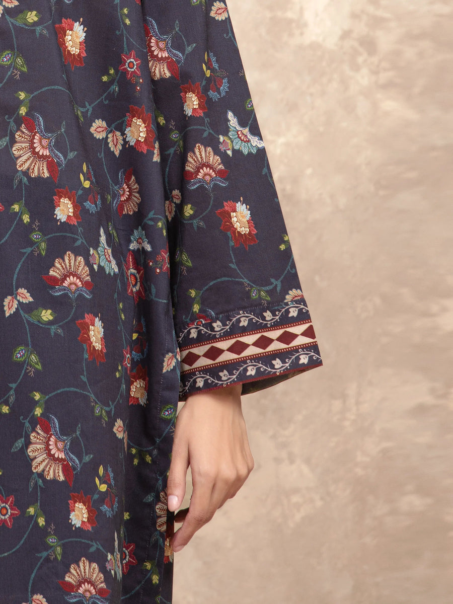 edenrobe Allure Unstitched Printed Khaddar 3Pc Suit EWU5A3-36028