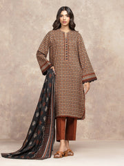 edenrobe Allure Unstitched Printed Khaddar 3Pc Suit EWU5A3-36029