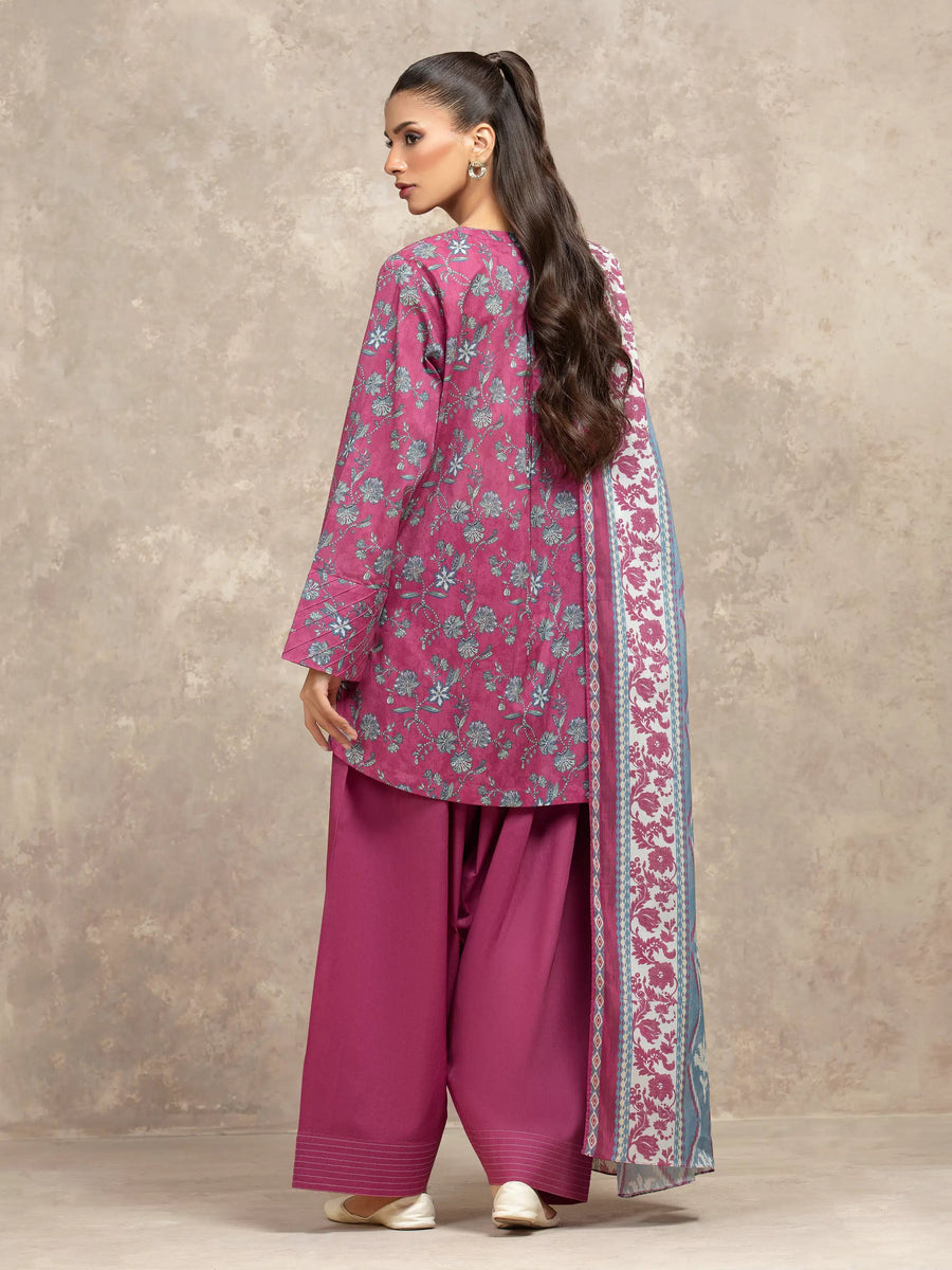 edenrobe Allure Unstitched Printed Khaddar 3Pc Suit EWU5A3-36031